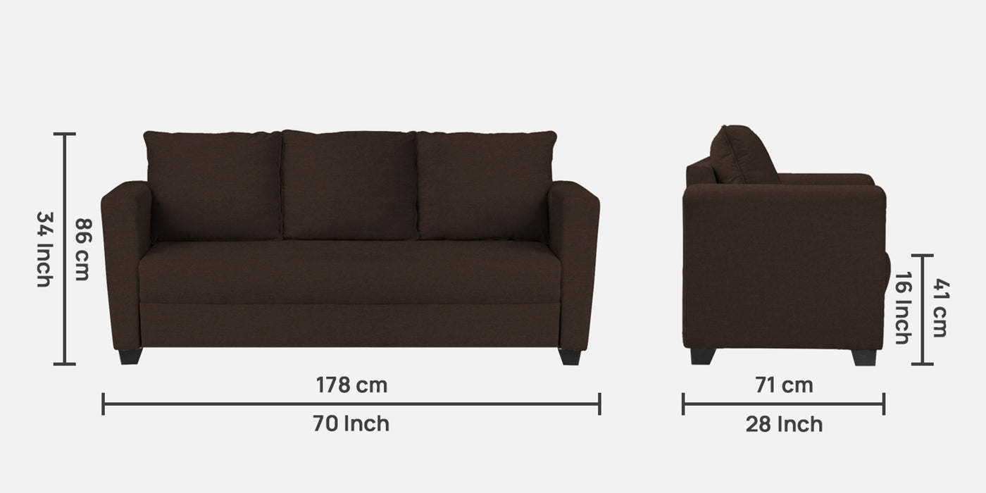 Ethos Luxury Fabric 3 Seater Sofa