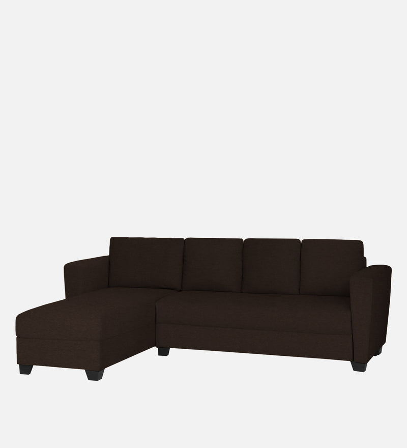 Ethos Fabric LHS 6 Seater Sofa In Mahogany Color