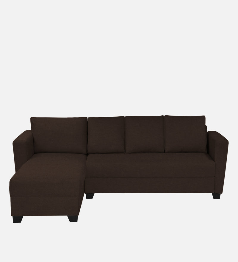 Ethos Fabric LHS 6 Seater Sofa In Mahogany Color