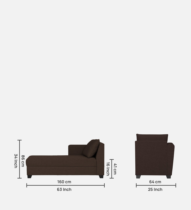 Ethos Luxury Fabric Lounger Sofa LHS