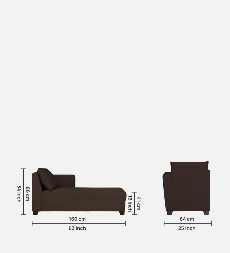 Ethos Luxury Fabric Lounger Sofa RHS