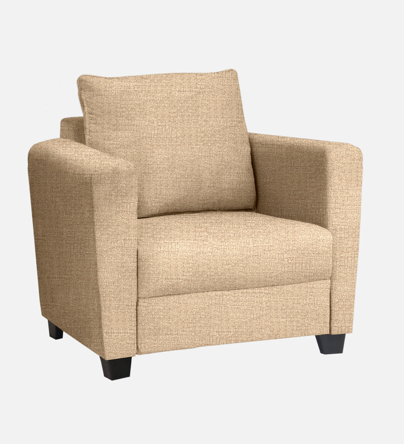 Ethos Fabric 1 Seater Sofa In Neutral Beige Color