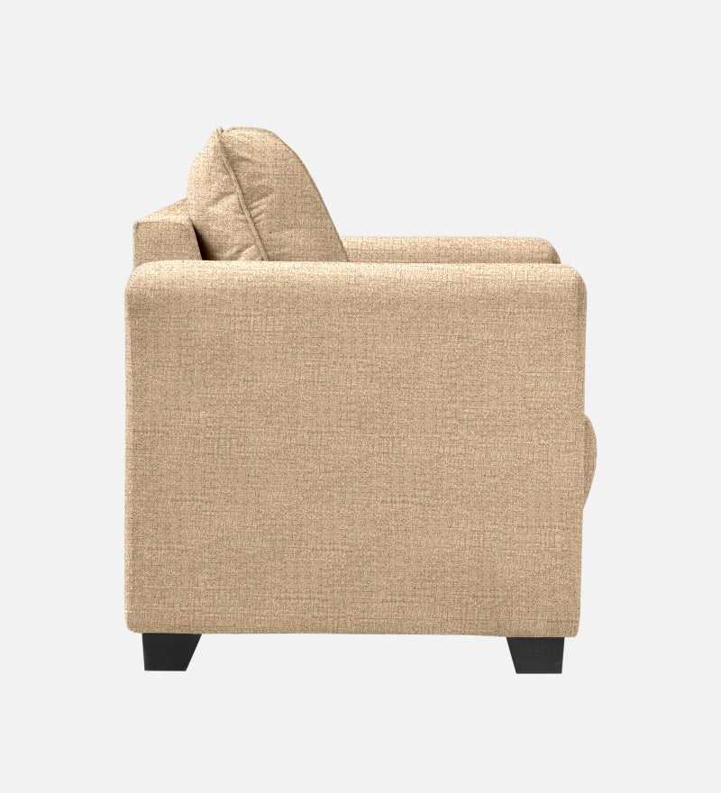 Ethos Fabric 1 Seater Sofa In Neutral Beige Color