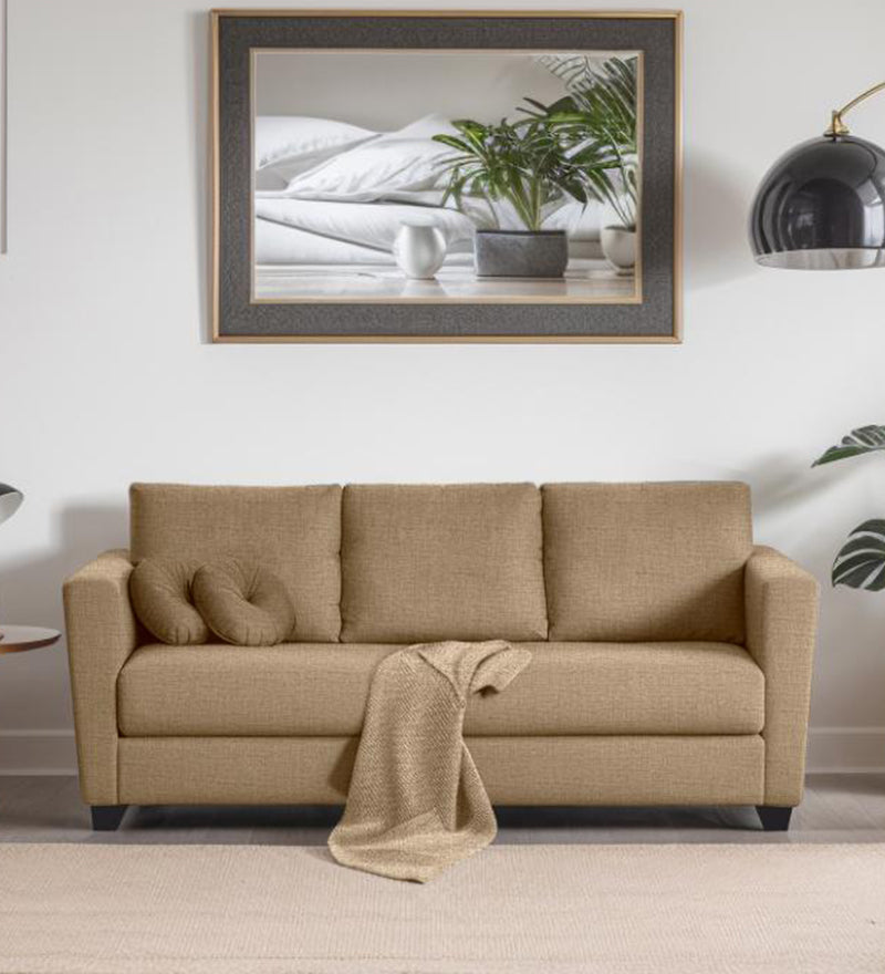 Ethos Fabric 3 Seater Sofa In Neutral Beige Color