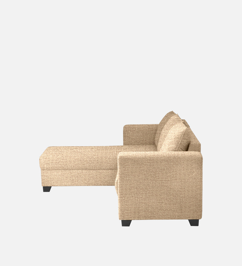 Ethos Fabric LHS 6 Seater Sofa In Neutral Beige Color