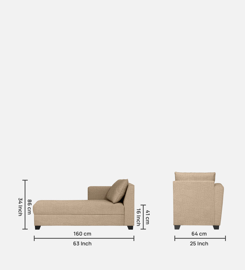 Ethos Luxury Fabric Lounger Sofa LHS