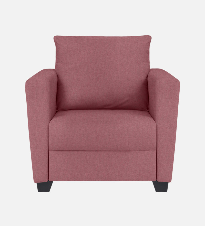 Ethos Fabric 1 Seater Sofa In Pink Color