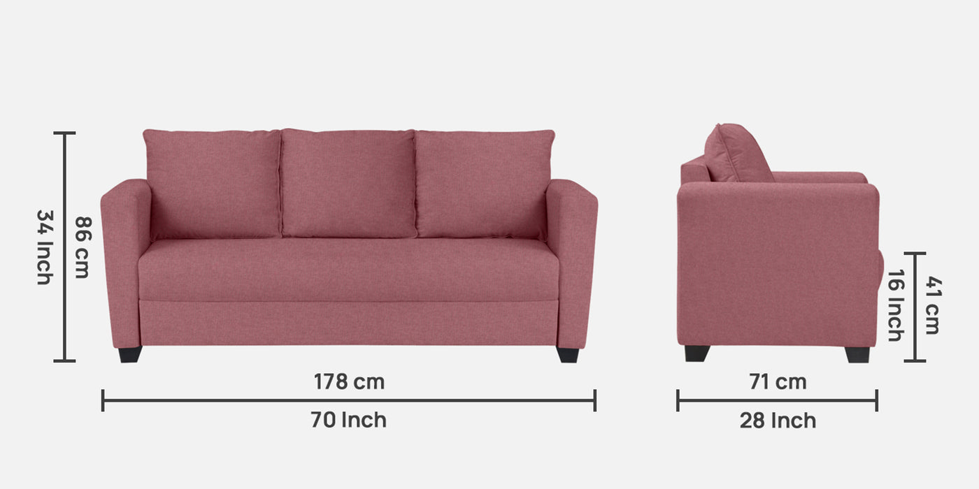 Ethos Luxury Fabric 3 Seater Sofa