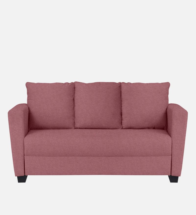 Ethos Fabric 3 Seater Sofa In Pink Color