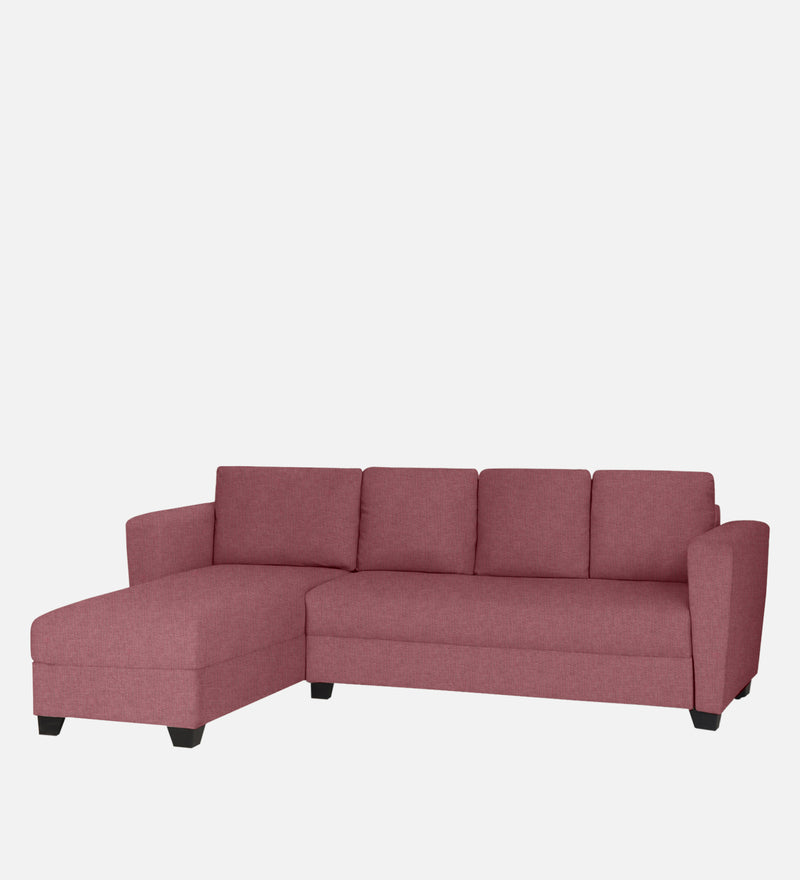Ethos Fabric LHS 6 Seater Sofa In Pink Color