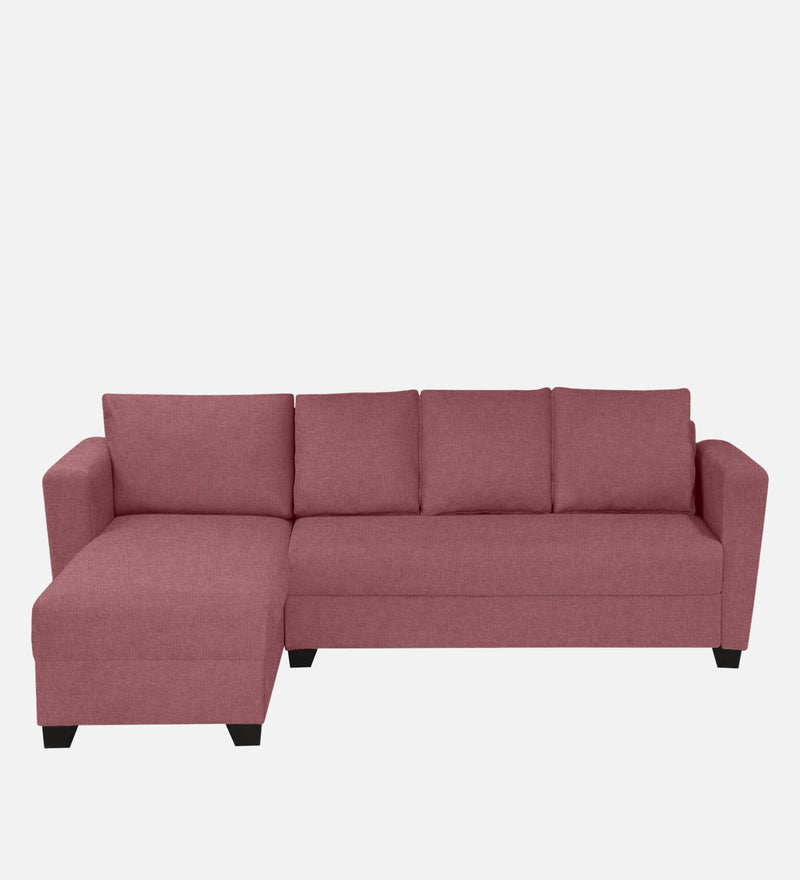 Ethos Fabric LHS 6 Seater Sofa In Pink Color