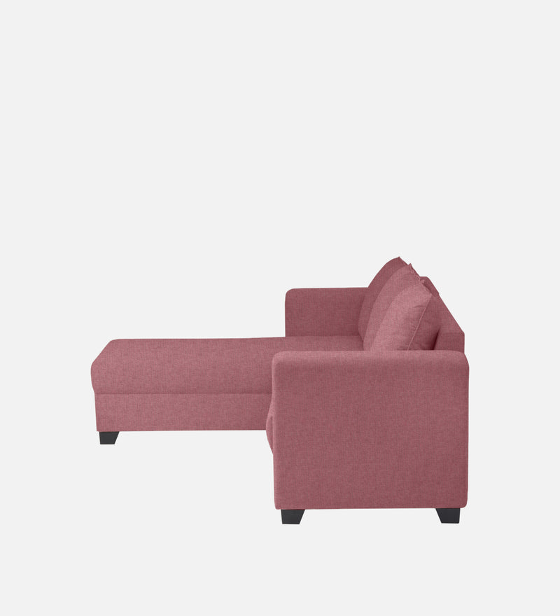 Ethos Fabric LHS 6 Seater Sofa In Pink Color