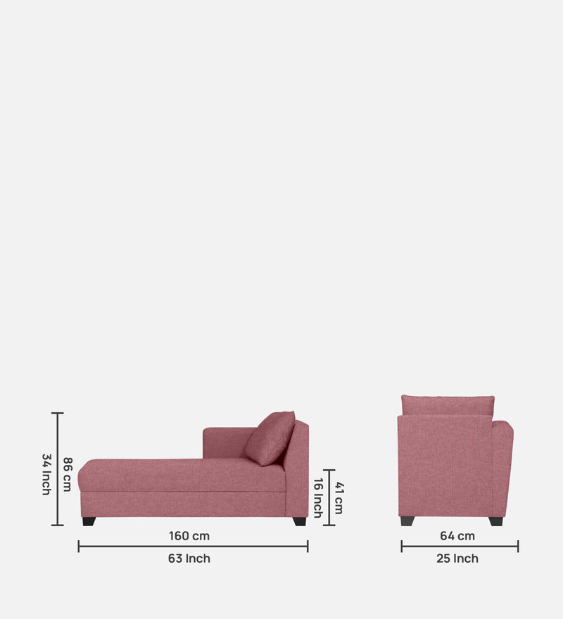 Ethos Luxury Fabric Lounger Sofa LHS