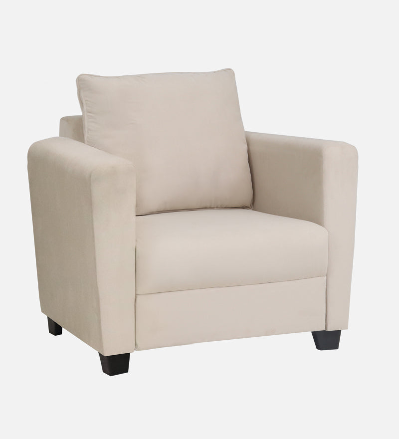 Ethos Velvet 1 Seater Sofa In Camel Beige Color