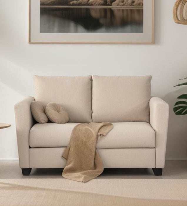 Ethos Velvet 2 Seater Sofa In Camel Beige Color