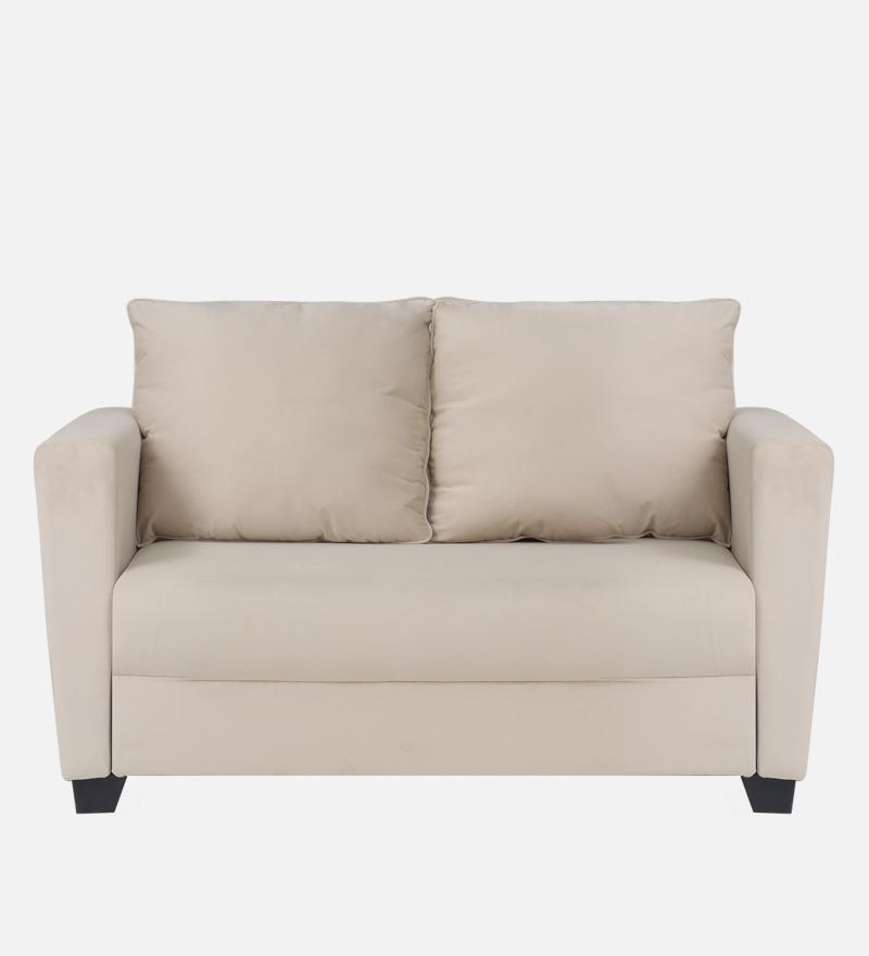 Ethos Velvet 2 Seater Sofa In Camel Beige Color