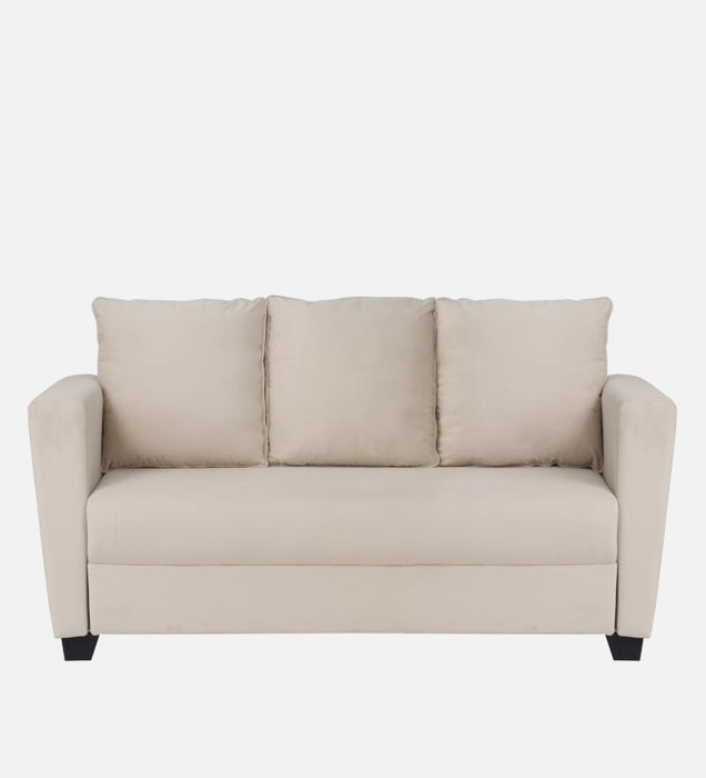 Ethos Velvet 3 Seater Sofa In Camel Beige Color