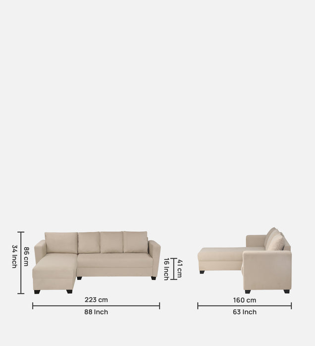 Ethos Luxury Fabric 6 Seater sectional Sofa LHS