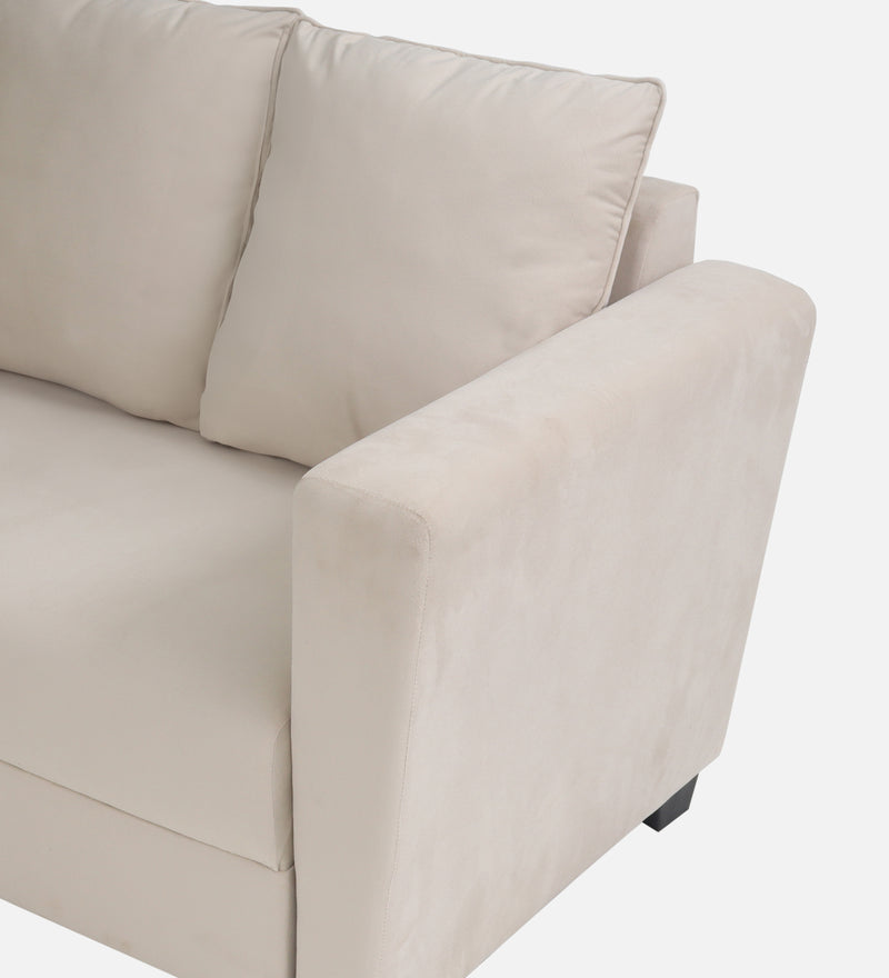 Ethos Velvet LHS 6 Seater Sofa In Camel Beige Color