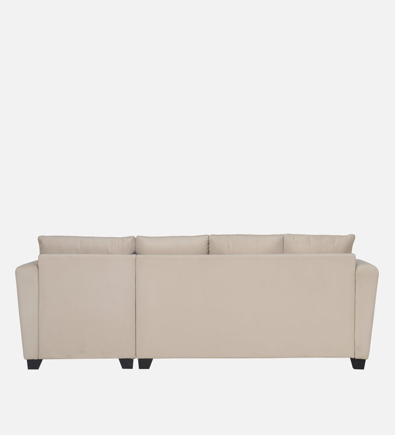 Ethos Velvet RHS 6 Seater Sofa In Camel Beige Color
