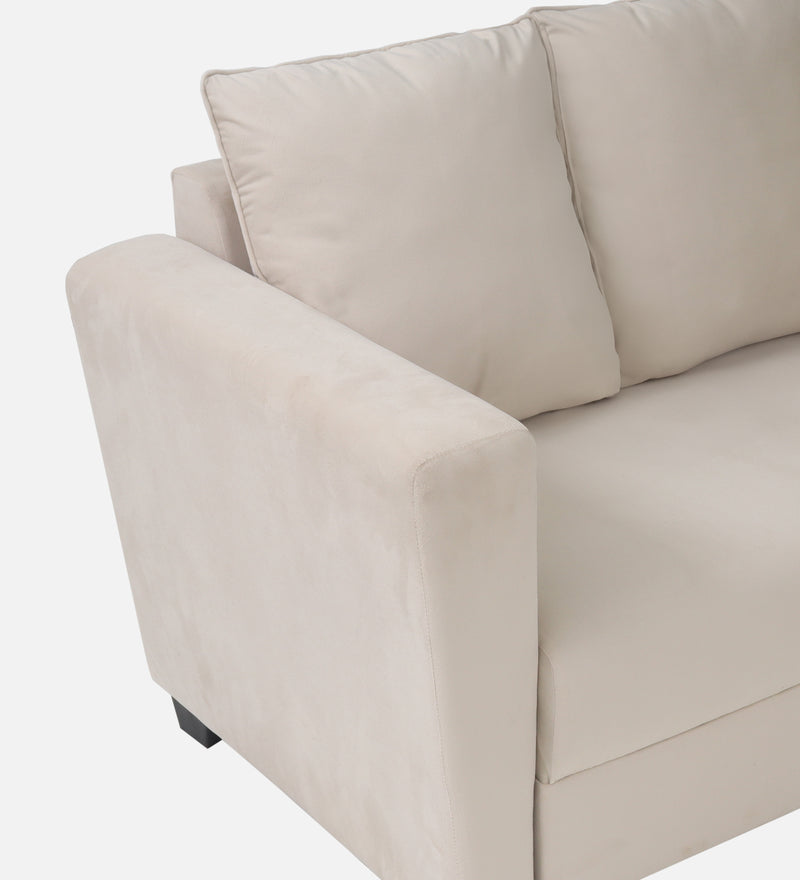 Ethos Velvet RHS 6 Seater Sofa In Camel Beige Color