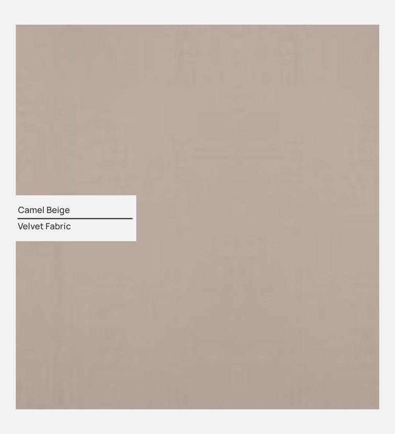 Ethos Velvet RHS 6 Seater Sofa In Camel Beige Color