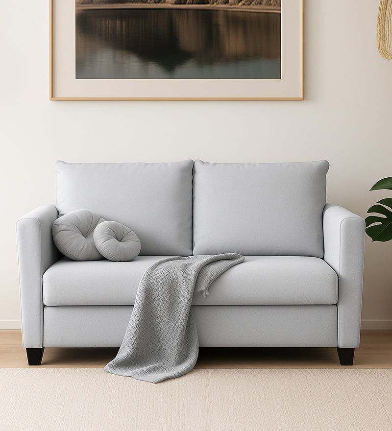 Ethos Valvet 2 Seater Sofa In Grey Color