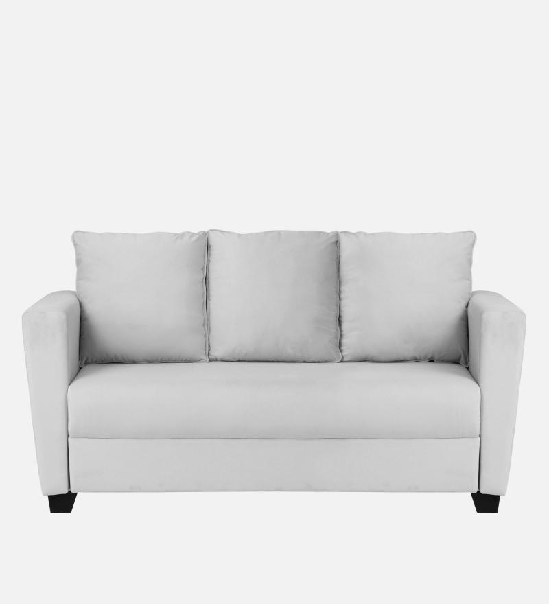 Ethos Velvet 3 Seater Sofa In Grey Color