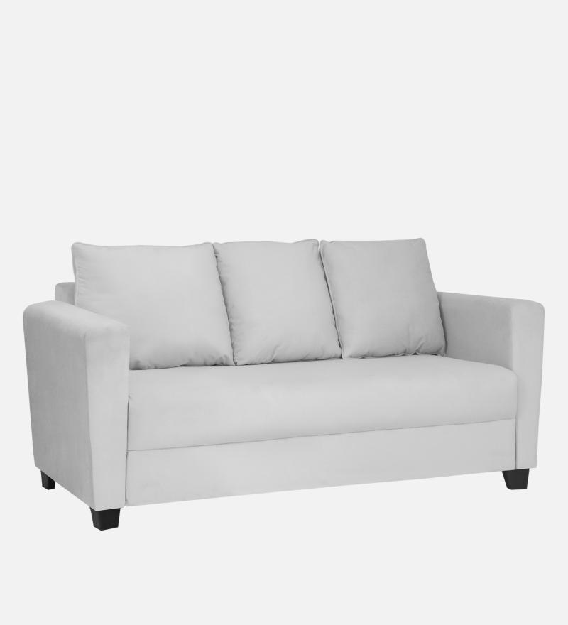 Ethos Velvet 3 Seater Sofa In Grey Color