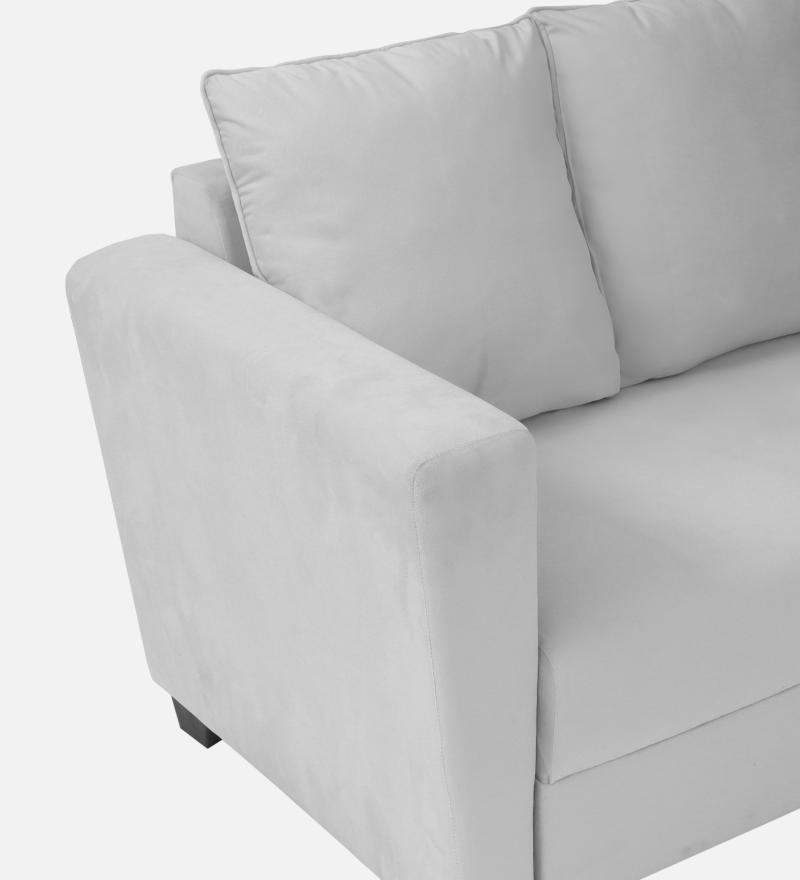 Ethos Velvet 3 Seater Sofa In Grey Color