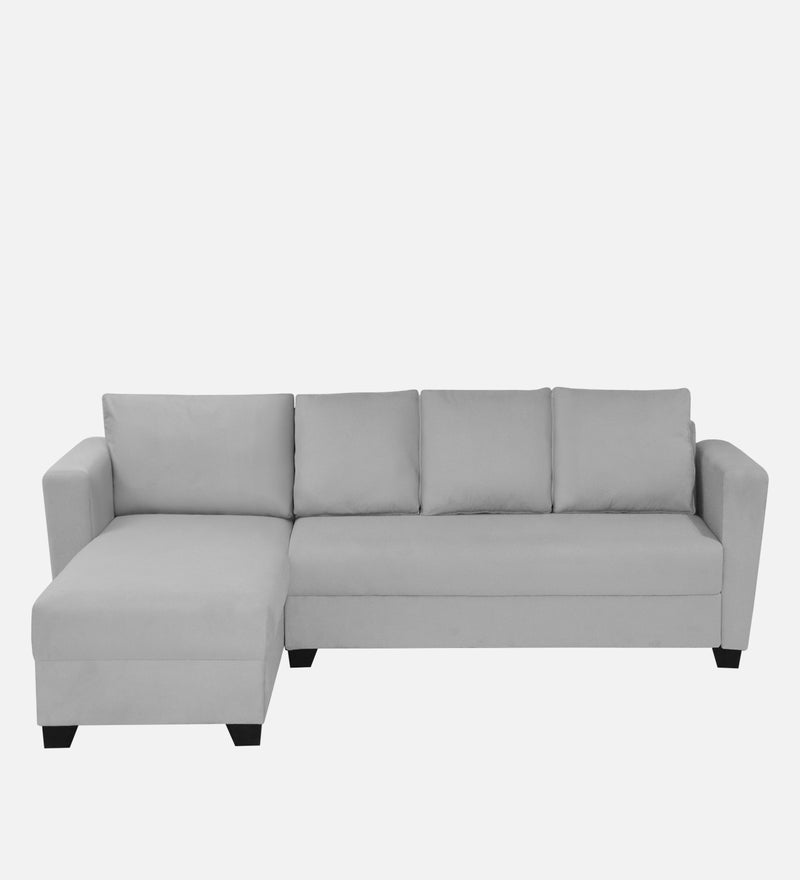 Ethos Valvet LHS 6 Seater Sofa In Grey Color
