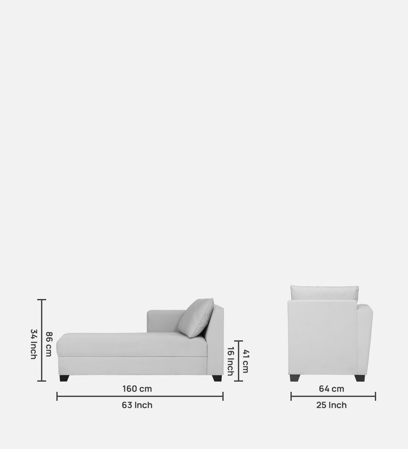 Ethos Luxury Fabric Lounger Sofa LHS