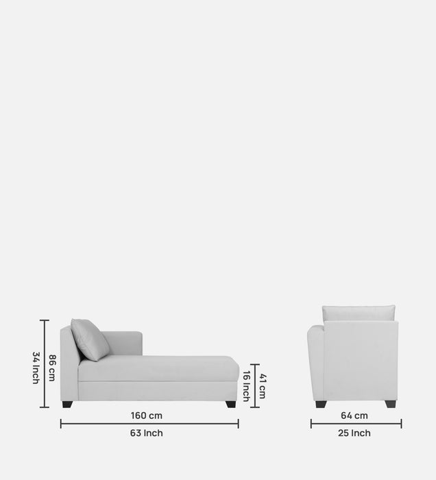 Ethos Luxury Fabric Lounger Sofa RHS