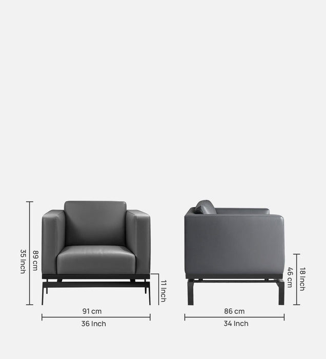 Etternia Leatherette 1 Seater Sofa
