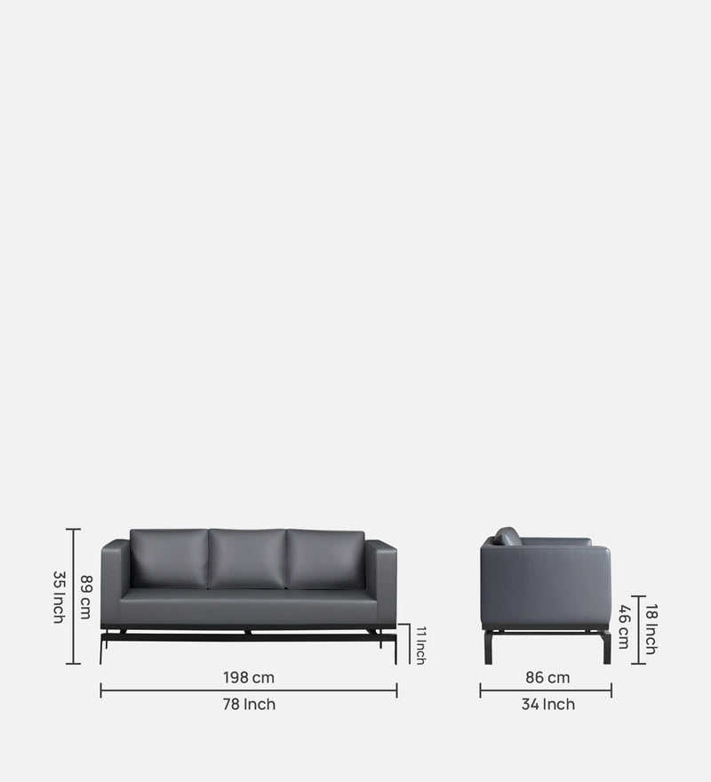 Etternia Leatherette 1 Seater Sofa
