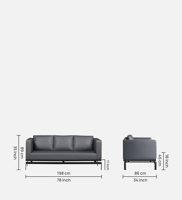 Etternia Leatherette 1 Seater Sofa