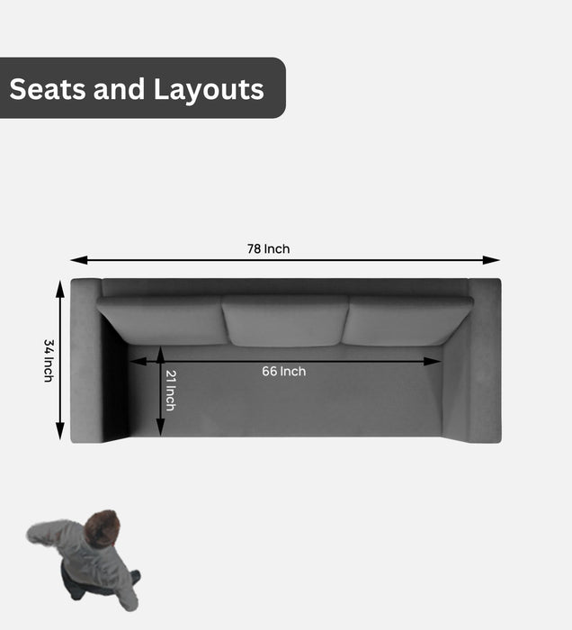 Etternia Leatherette 1 Seater Sofa