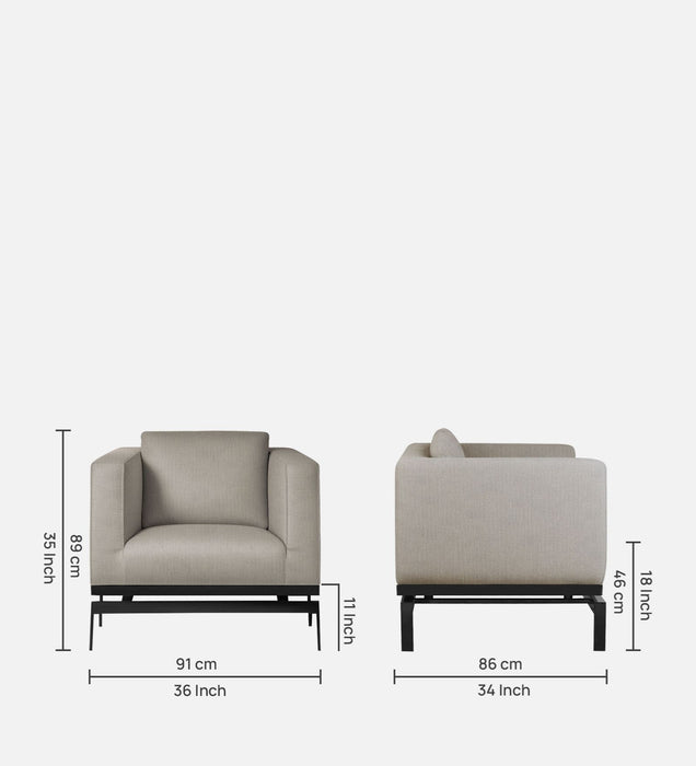 Etternia Leatherette 1 Seater Sofa