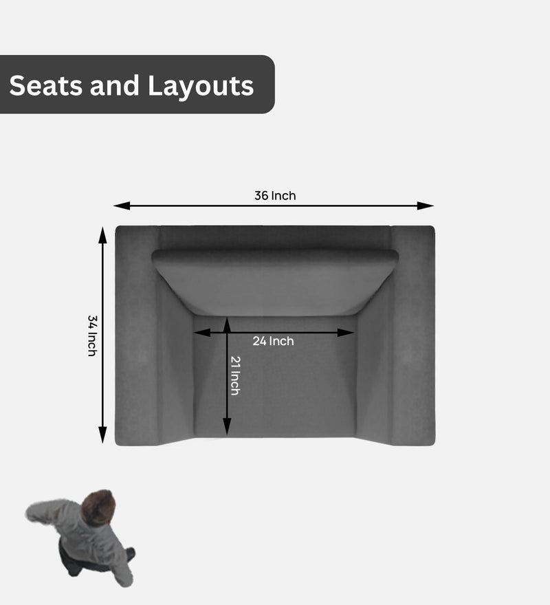 Etternia Leatherette 1 Seater Sofa