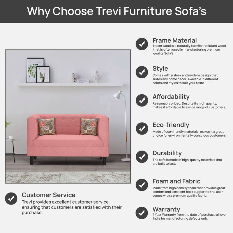 Garnet Fabric 2 Seater Sofa