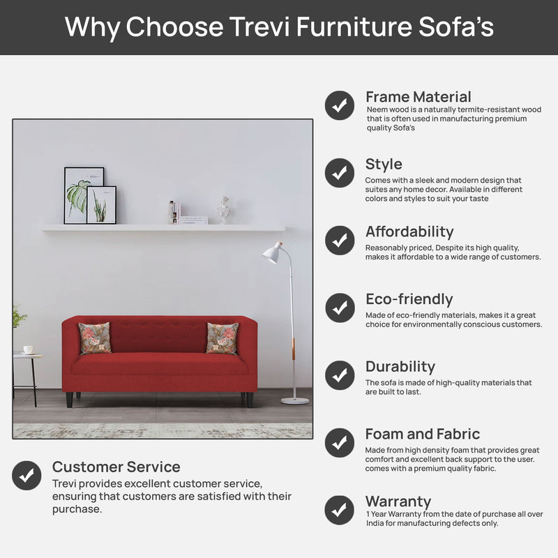 Garnet Fabric 2 Seater Sofa