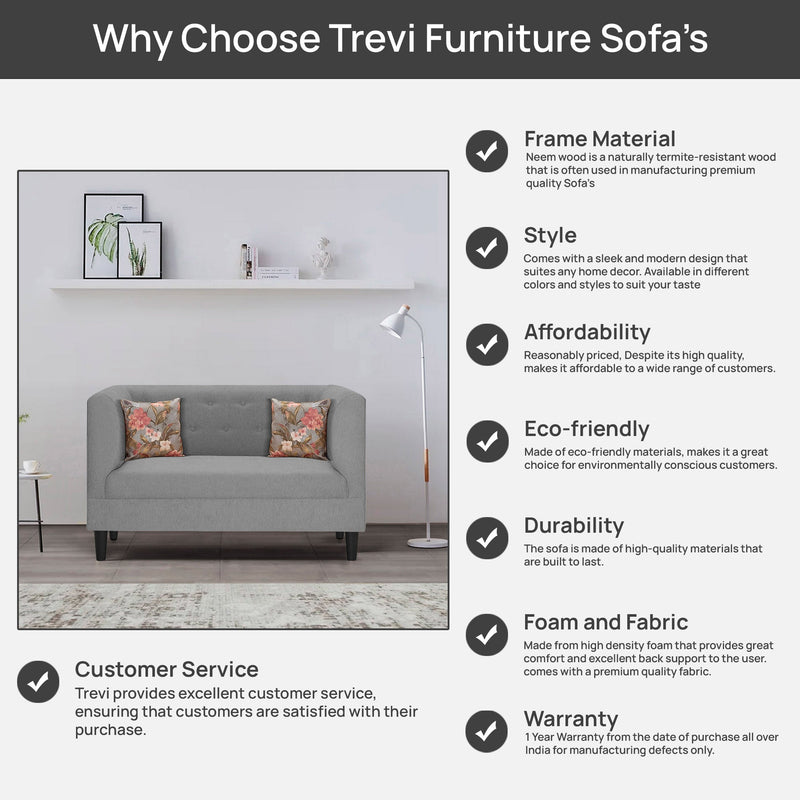 Garnet Fabric 2 Seater Sofa