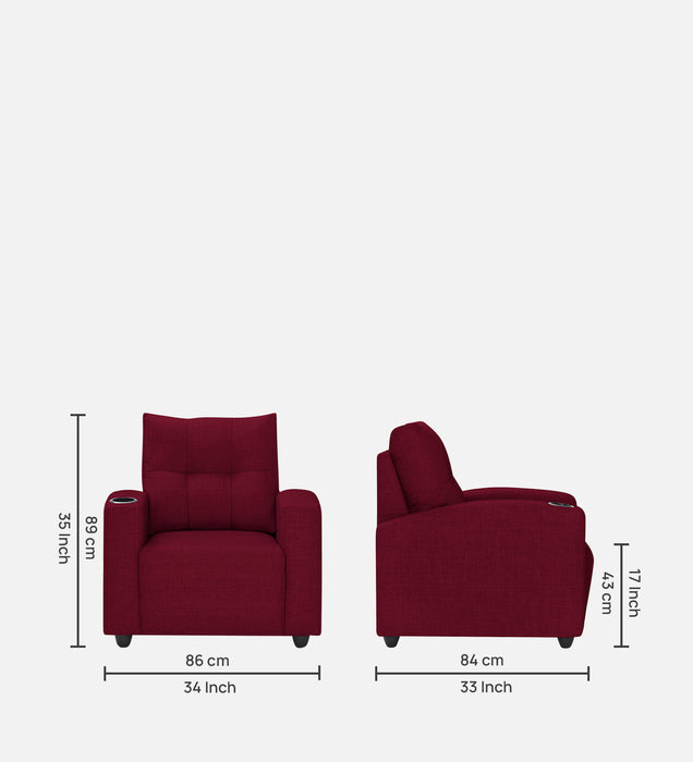 Topaz Fabric 1 Seater Sofa