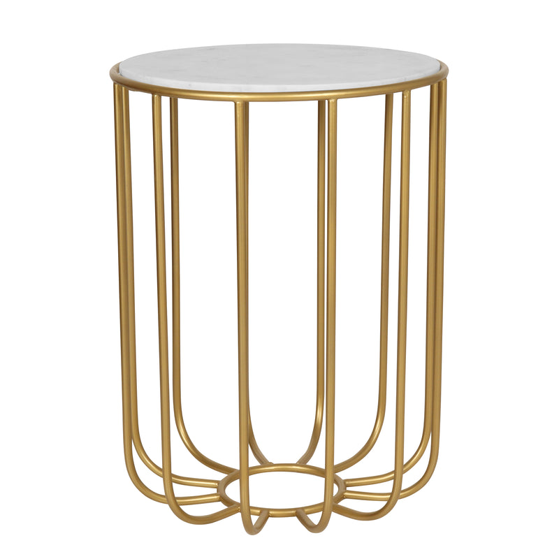 Geneva End Table in Gold Finish