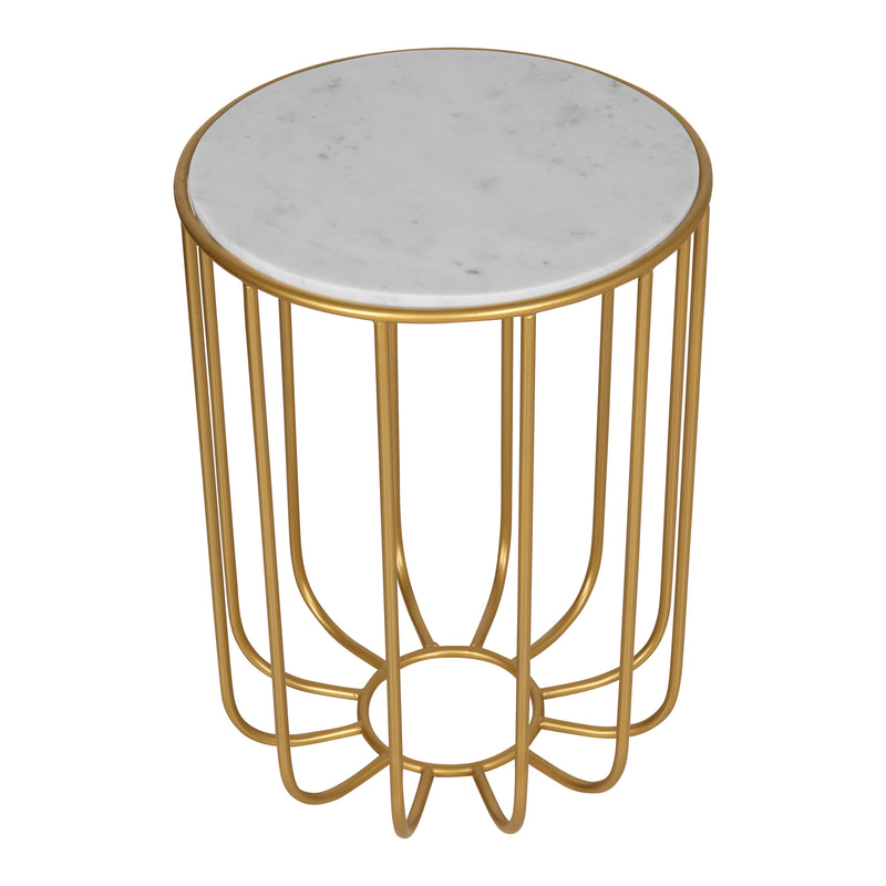 Geneva End Table in Gold Finish