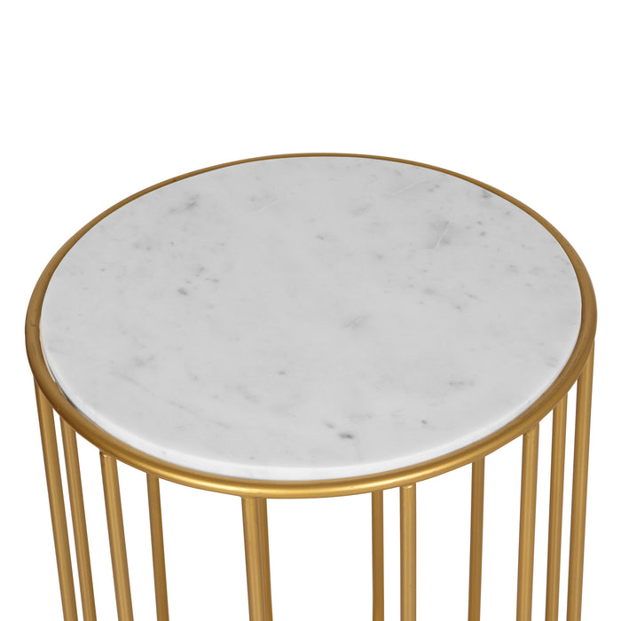 Geneva End Table in Gold Finish