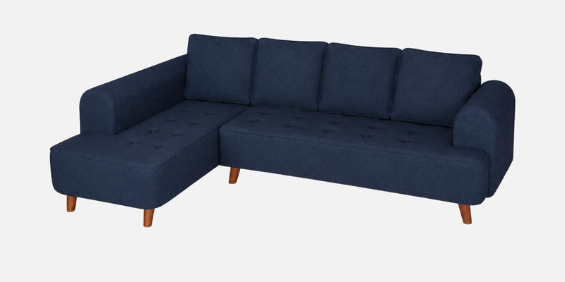 Gladiator Boucle Fabric LHS 6 Seater Sectional Sofa In Ink Blue Colour