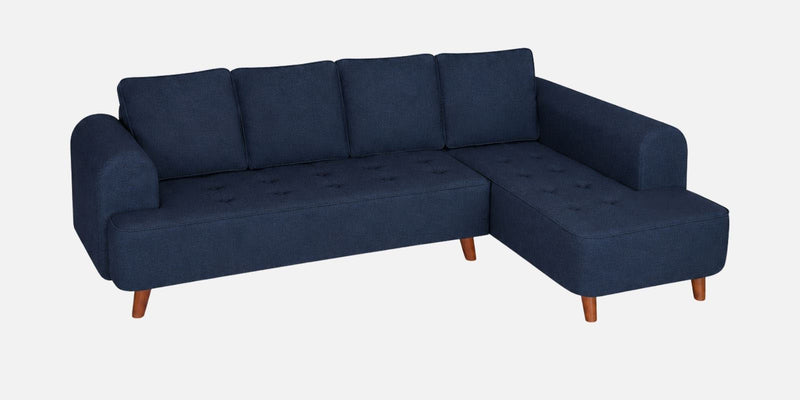 Gladiator Boucle Fabric RHS 6 Seater Sectional Sofa In Ink Blue Colour