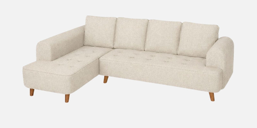 Gladiator Fabric LHS 6 Seater Sectional Sofa In Oat Cream Colour