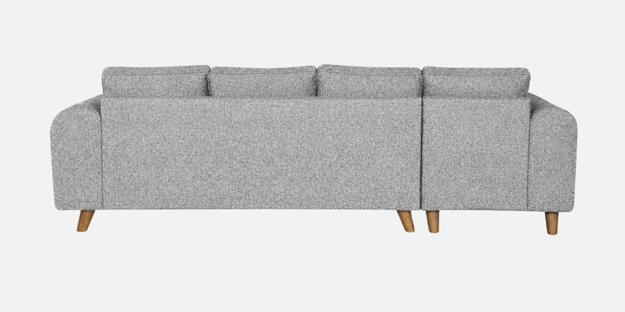 Gladiator Boucle Fabric LHS 6 Seater Sectional Sofa In Silver fluff Colour